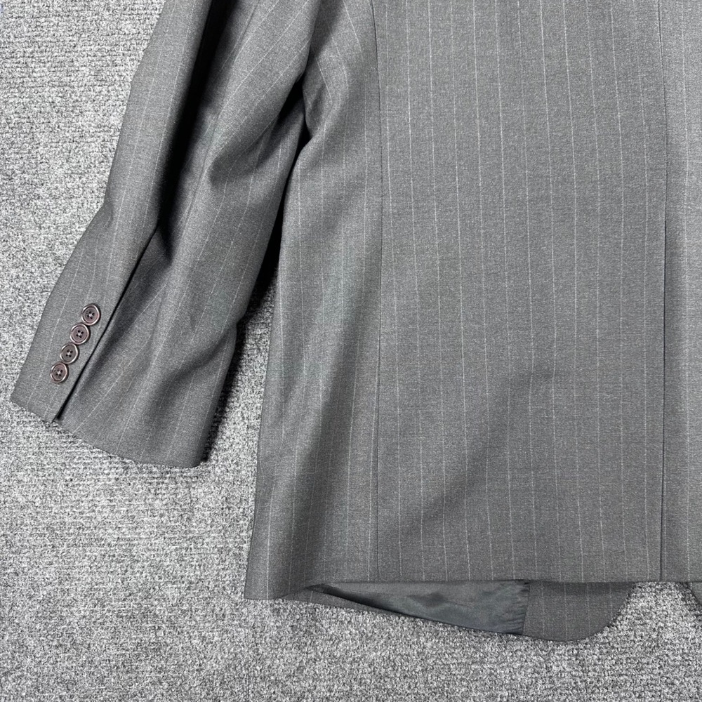 Brooks Brothers Blazer Mens 44 Regular Grey Pinstripe 346 Wool Stretch Coat - Picture 12 of 16